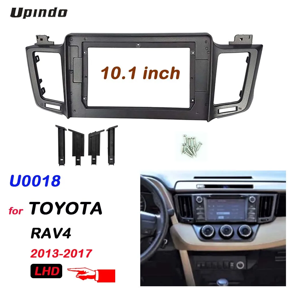 Car Accessories: 10.1 Inch Double Din Fascia Panel Frame w/ Android Radio Audio for Toyota RAV4 2013 Dashboard Mounting Kit
Car Accessories: 10.1 Inch Double Din Fascia Panel Frame w/ Android Radio Audio for Toyota RAV4 2013 Dashboard Mounting Kit