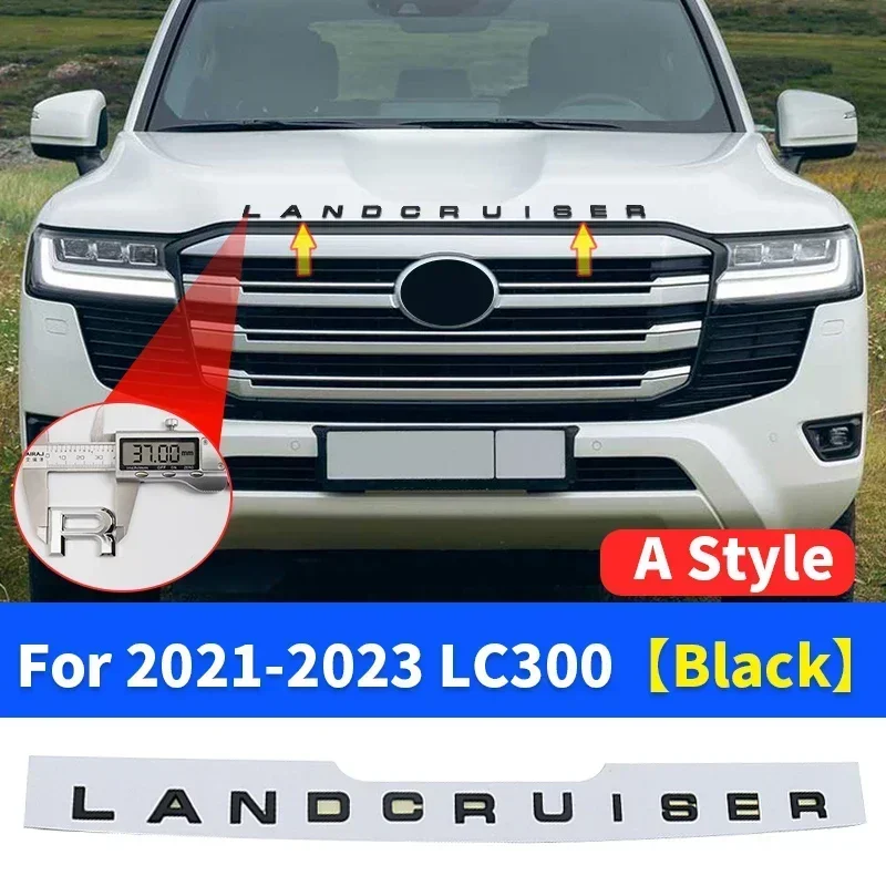 Для Toyota Land Cruiser 300 LC300 VXR GXR 2021-2023 годов: 3D-буквы из АБС-пластика, наклейка, эмблема на капот, значок, внешняя модификация
Для Toyota Land Cruiser 300 LC300 VXR GXR 2021-2023 годов: 3D-буквы из АБС-пластика, наклейка, эмблема на капот, значок, внешняя модификация