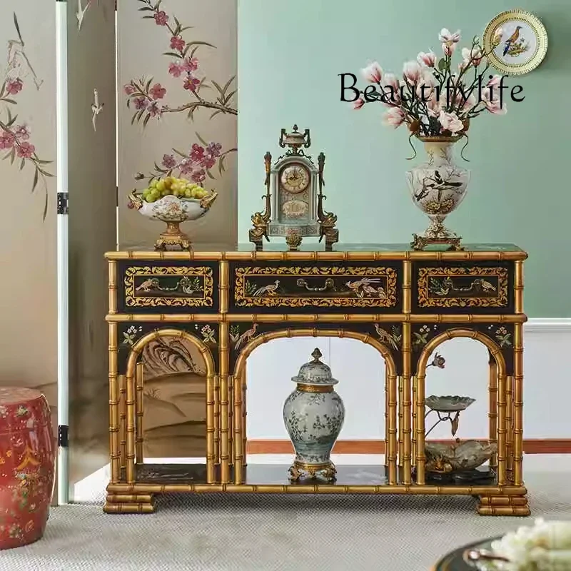 X35 Solid Wood Porch Cabinet Living Room Decorative Cabinet Villa Entrance Foyer Partition Storage Table
X35 Solid Wood Porch Cabinet Living Room Decorative Cabinet Villa Entrance Foyer Partition Storage Table