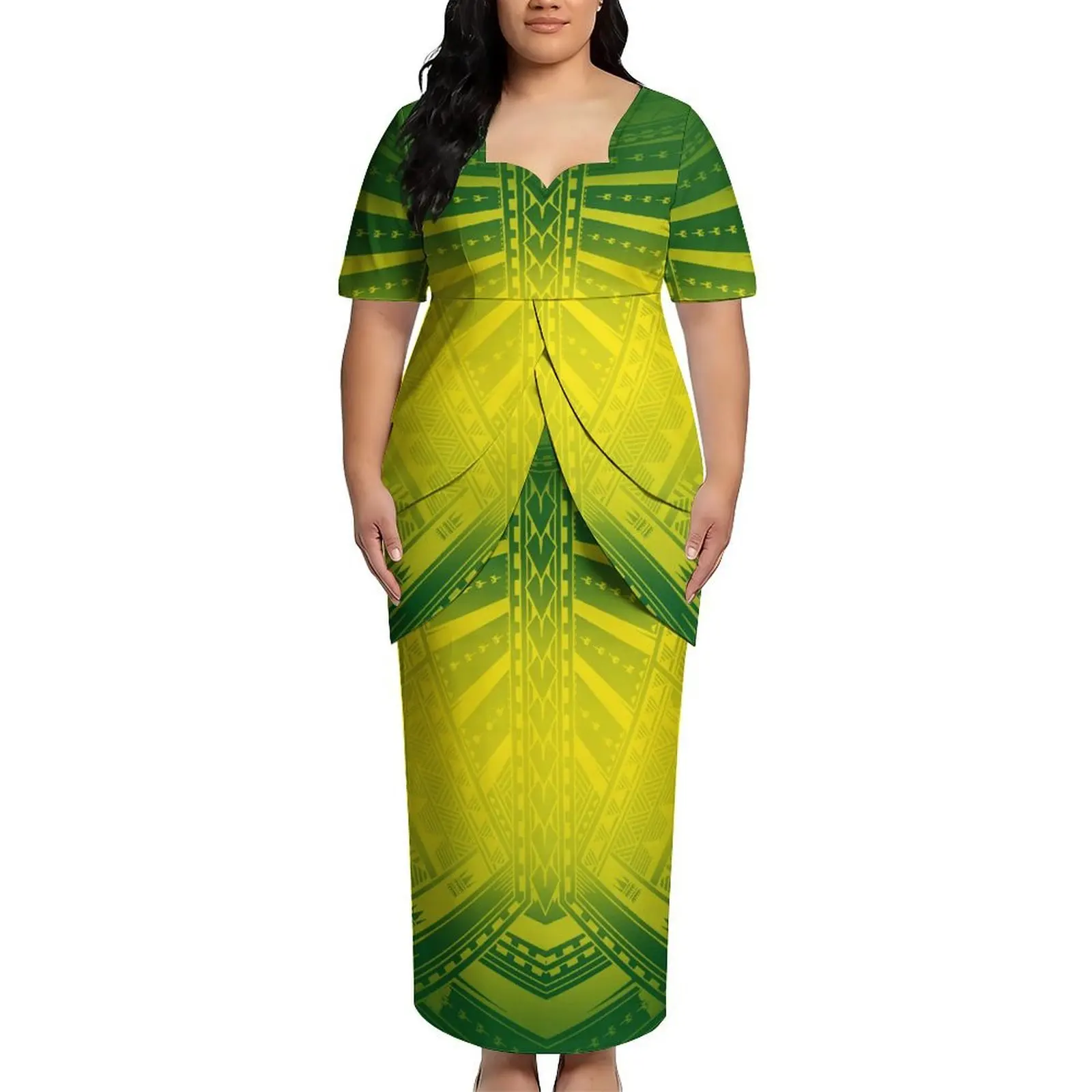 Puletasi Flower Petal Double-Tiered Fringed Skirt Set Short Sleeves High Quality Polynesian Style 2026 New Design
Puletasi Flower Petal Double-Tiered Fringed Skirt Set Short Sleeves High Quality Polynesian Style 2026 New Design