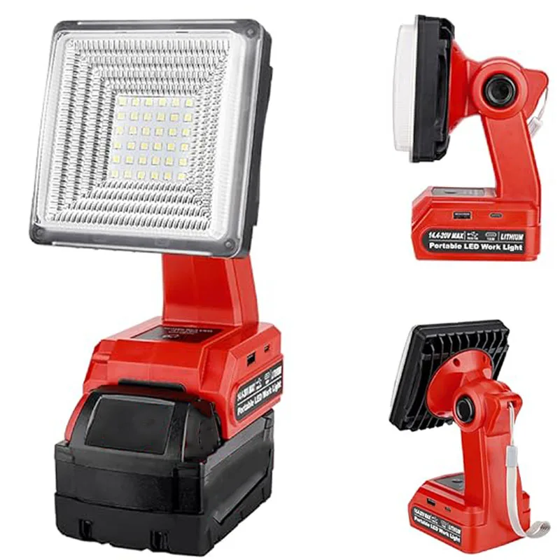 Наружная фонарь, фонарь рабочего освещения 36 светодиодов для Milwaukee18V, литий-ионная батарея, фонарь с аварийным освещением, ручной фонарик с вращением на 90 градусов
Наружная фонарь, фонарь рабочего освещения 36 светодиодов для Milwaukee18V, литий-ионная батарея, фонарь с аварийным освещением, ручной фонарик с вращением на 90 градусов