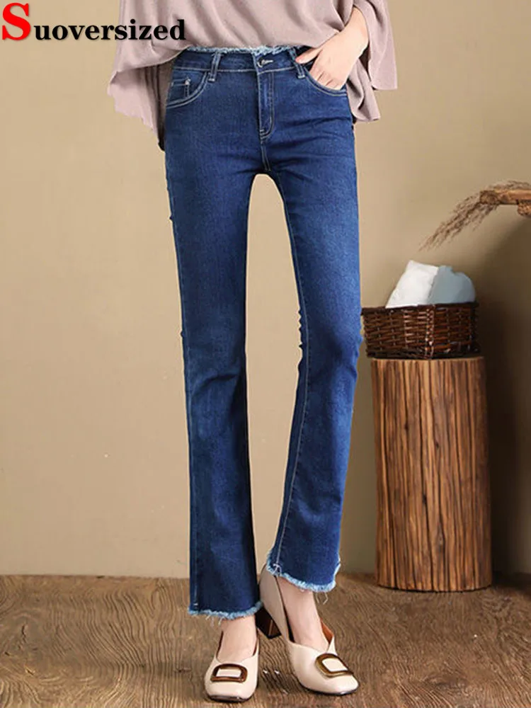 Korean Fashion Skinny Flare Jeans Women Casual High Waist Stretch Wide Leg Denim Pants Spring Fall Streetwear Slim Vaqueros New
Korean Fashion Skinny Flare Jeans Women Casual High Waist Stretch Wide Leg Denim Pants Spring Fall Streetwear Slim Vaqueros New