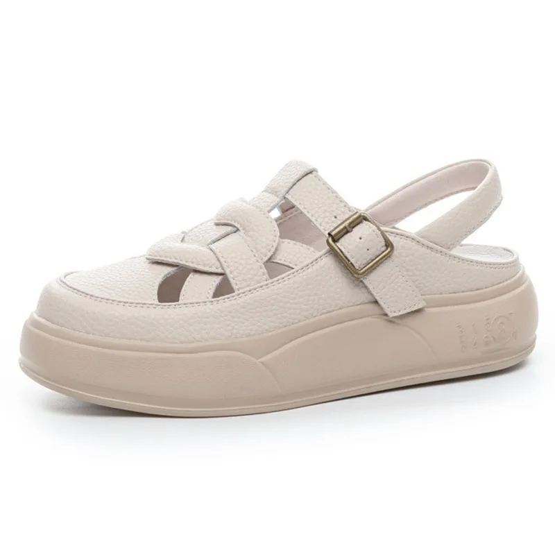 2026 New Summer Women Roman Sandals Hollow Out Closed Toe Soft Leather Platform Slip On Casual Shoes
2026 New Summer Women Roman Sandals Hollow Out Closed Toe Soft Leather Platform Slip On Casual Shoes