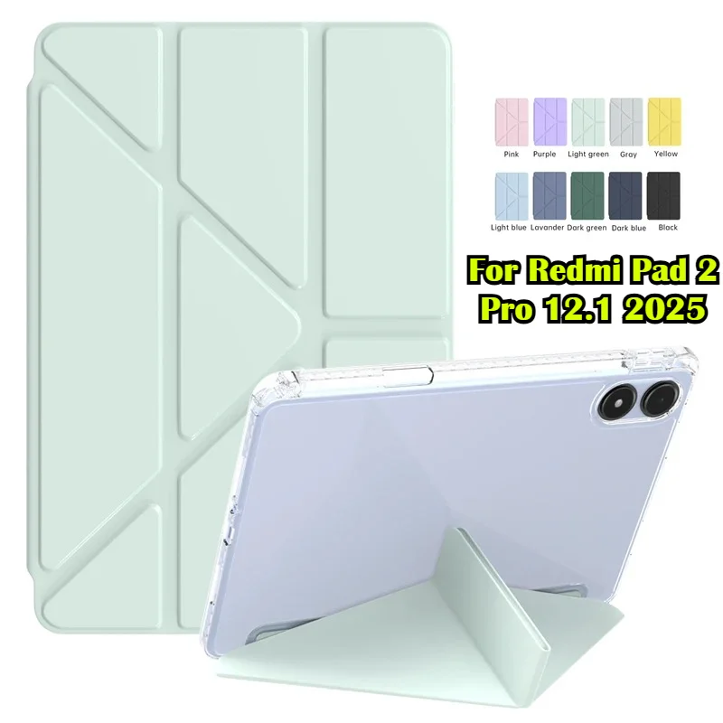 2025 Новый складной Y-образный чехол для планшета с прозрачной задней панелью для Redmi Pad 2 Pro, 12,1 дюйма, с держателем для карандашей Poco Pad 12,1 дюйма, противоударный чехол
2025 Новый складной Y-образный чехол для планшета с прозрачной задней панелью для Redmi Pad 2 Pro, 12,1 дюйма, с держателем для карандашей Poco Pad 12,1 дюйма, противоударный чехол