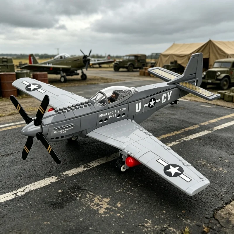 P-51 Mustang Fighter Jet Military Aircraft Model Building Blocks Moc Bricks Assembly Toys Adult Gifts
P-51 Mustang Fighter Jet Military Aircraft Model Building Blocks Moc Bricks Assembly Toys Adult Gifts
