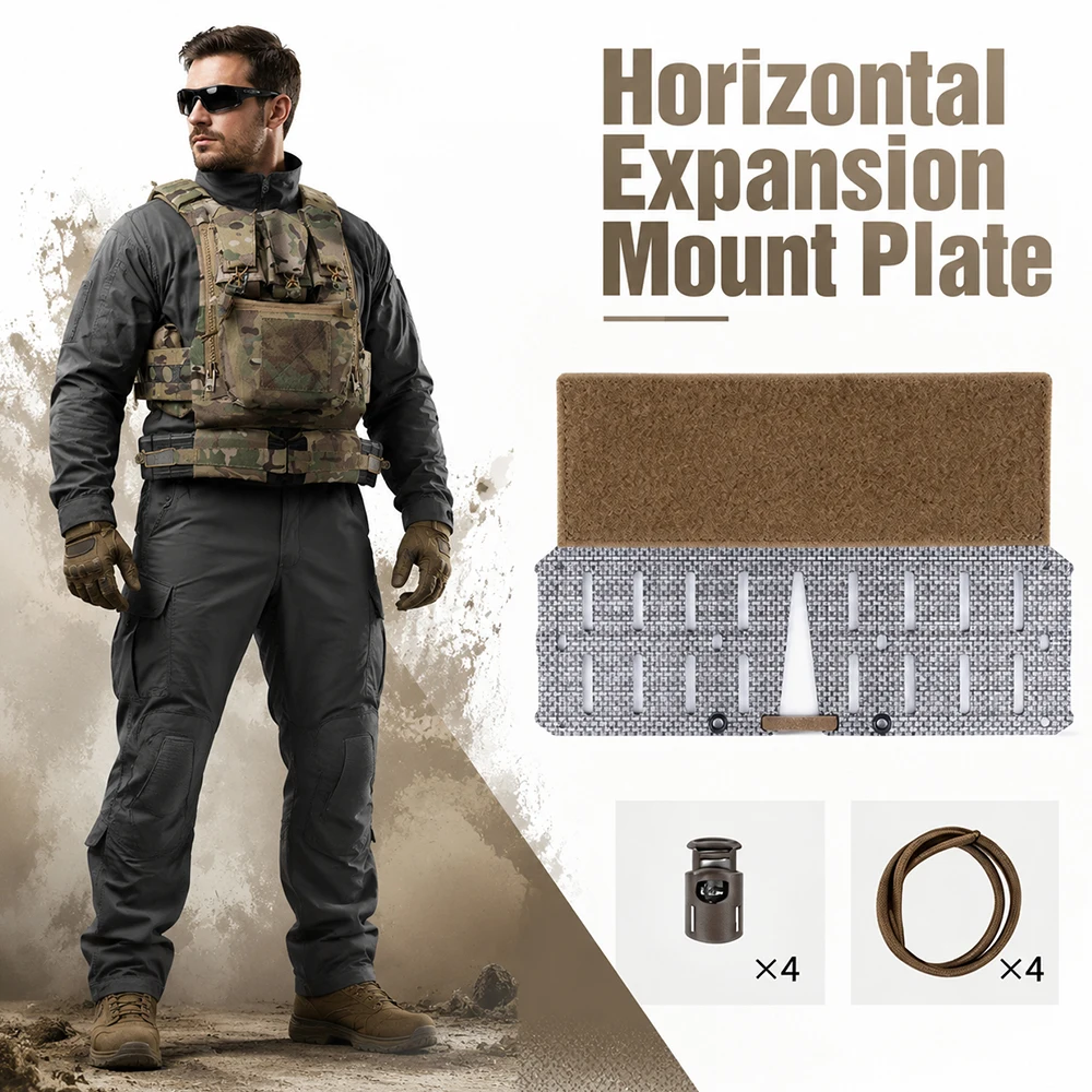 Tactical MOLLE Horizontal Expansion Panel Chest Rig Drop Platform Plate Modular Sub-Load Rig Attachment for Airsoft Hunting
Tactical MOLLE Horizontal Expansion Panel Chest Rig Drop Platform Plate Modular Sub-Load Rig Attachment for Airsoft Hunting
