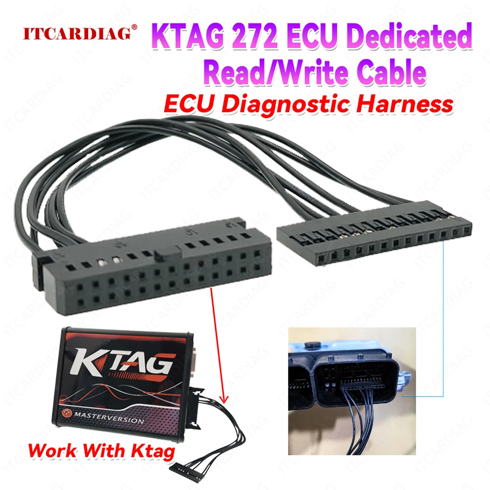 KTAG 272 ECU Dedicated Read Write Connects Cable KTAG for Mercedes-Benz ECU 272 Computer Engine ECU Diagnostic Harness
KTAG 272 ECU Dedicated Read Write Connects Cable KTAG for Mercedes-Benz ECU 272 Computer Engine ECU Diagnostic Harness