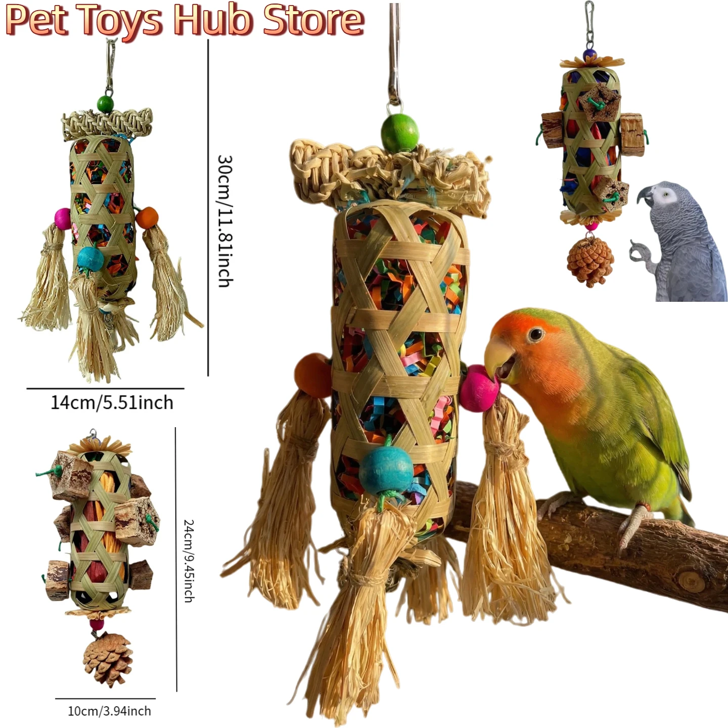 Fun Engaging Parrot Foraging Basket Bird Chew Toy for Cockatiels Lovebirds - Bird Cage Chew Toy for Mental Stimulation Play
Fun Engaging Parrot Foraging Basket Bird Chew Toy for Cockatiels Lovebirds - Bird Cage Chew Toy for Mental Stimulation Play