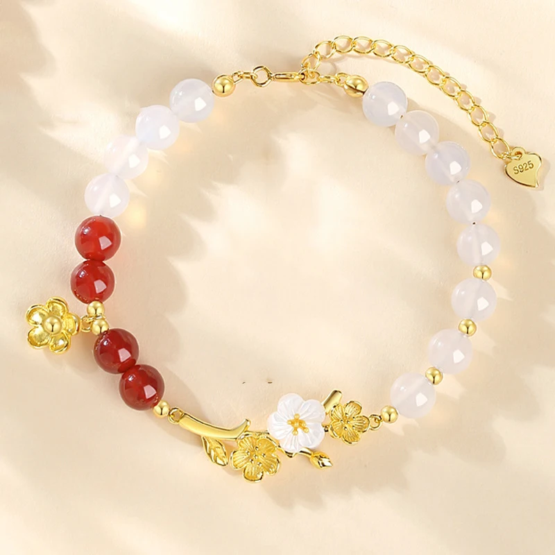 Agate Rose Quartz Beaded Handmade Chain With Lucky Charms Sterling Silver High-End Jewelry Perfect Festival Gift Bracelet
Agate Rose Quartz Beaded Handmade Chain With Lucky Charms Sterling Silver High-End Jewelry Perfect Festival Gift Bracelet