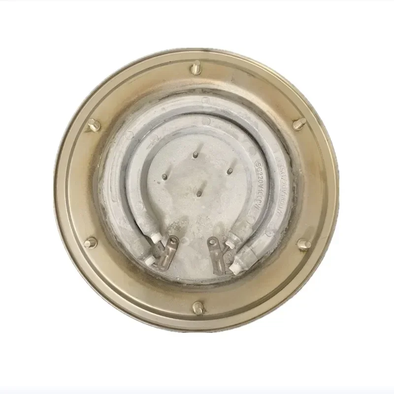 220V Electric kettle heating element round stainless steel electric heating water bucket hot plate bucket heating heater parts 
220V Electric kettle heating element round stainless steel electric heating water bucket hot plate bucket heating heater parts