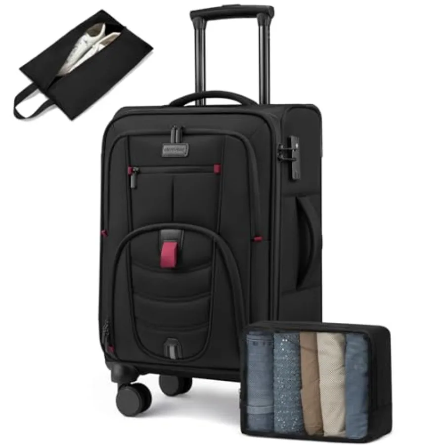 Carry On Luggage x14x9 Airle Approved, Suitcases with Spinner Wheels, Softside Luggage with TSA Lock for Men Women Busess Trip,
Carry On Luggage x14x9 Airle Approved, Suitcases with Spinner Wheels, Softside Luggage with TSA Lock for Men Women Busess Trip,