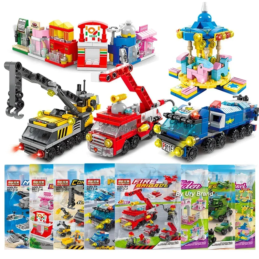 6IN1 Set City Engineering Crane Fire Car Police Truck Tank Helicopter Friends Princess Castle Building Blocks Toys for Kids Boys
6IN1 Set City Engineering Crane Fire Car Police Truck Tank Helicopter Friends Princess Castle Building Blocks Toys for Kids Boys