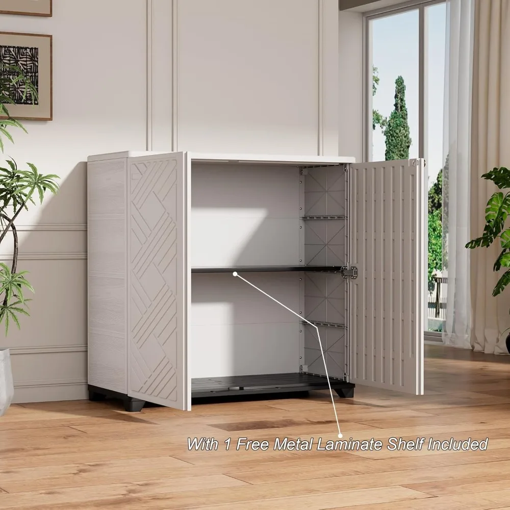 Indoor/Outdoor Storage Cabinet with Doors and 1 Shelf, 34”x15”x34” HDPE Plastic Storage Box, Customized
Indoor/Outdoor Storage Cabinet with Doors and 1 Shelf, 34”x15”x34” HDPE Plastic Storage Box, Customized