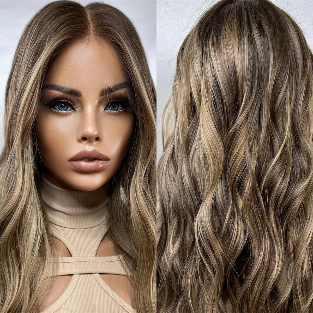 Long Body Wave Wig Glueless Wigs Women's Wig Ombre Chestnut Brown Wig Soft HD Lace Front Wig with Baby Hair Synthetic HD Wigs
Long Body Wave Wig Glueless Wigs Women's Wig Ombre Chestnut Brown Wig Soft HD Lace Front Wig with Baby Hair Synthetic HD Wigs