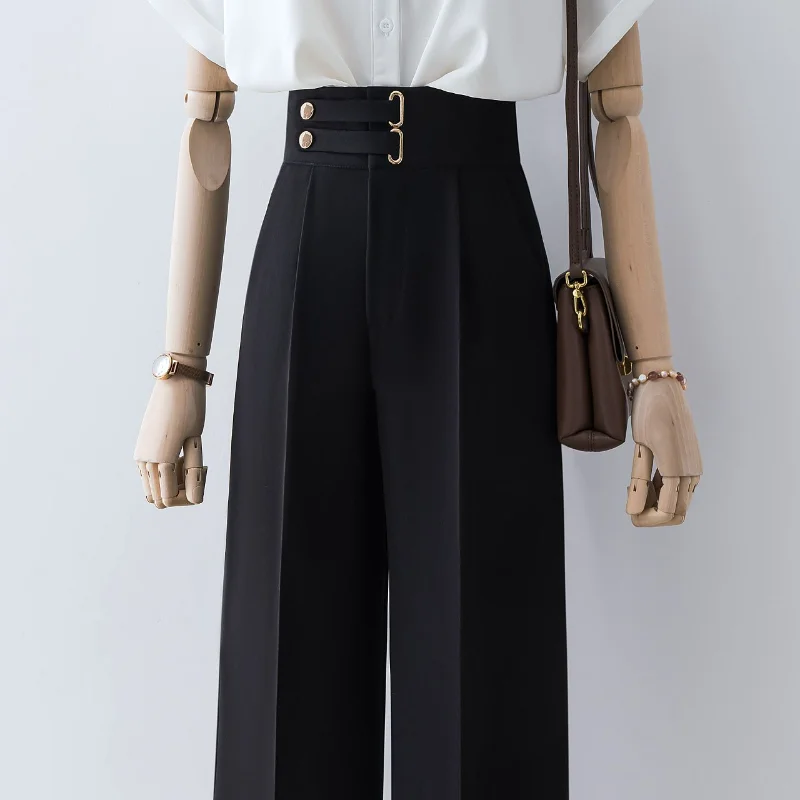 Elegant Office Lady Pants 2024 Summer High Waist Straight Slim Women Wide Leg Trouser Black Casual Korean Women Suit Pant Q783
Elegant Office Lady Pants 2024 Summer High Waist Straight Slim Women Wide Leg Trouser Black Casual Korean Women Suit Pant Q783