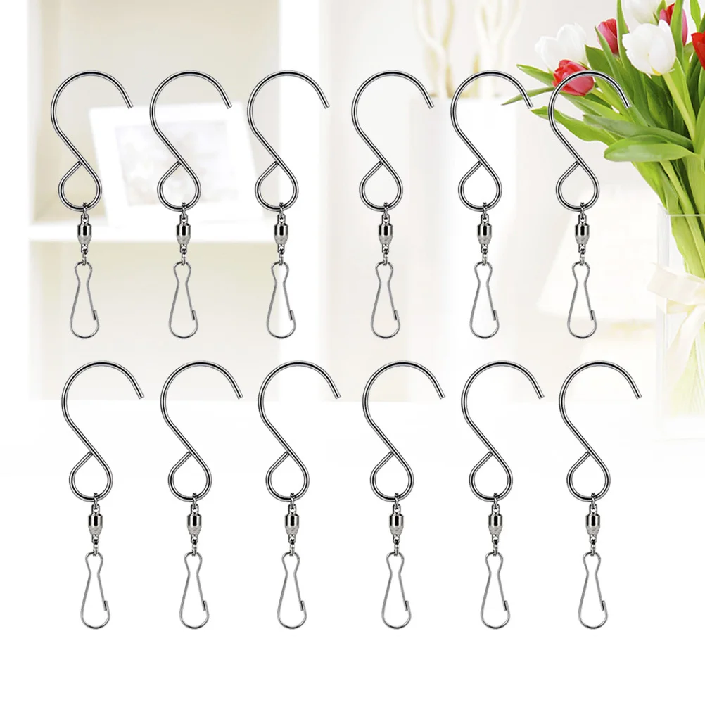 16Pcs Rotating Basket Hooks Stainless Steel S Hooks 360 Degree Swivel Display Hanger for Kitchen Workshop Wind Chimes Billboard
16Pcs Rotating Basket Hooks Stainless Steel S Hooks 360 Degree Swivel Display Hanger for Kitchen Workshop Wind Chimes Billboard