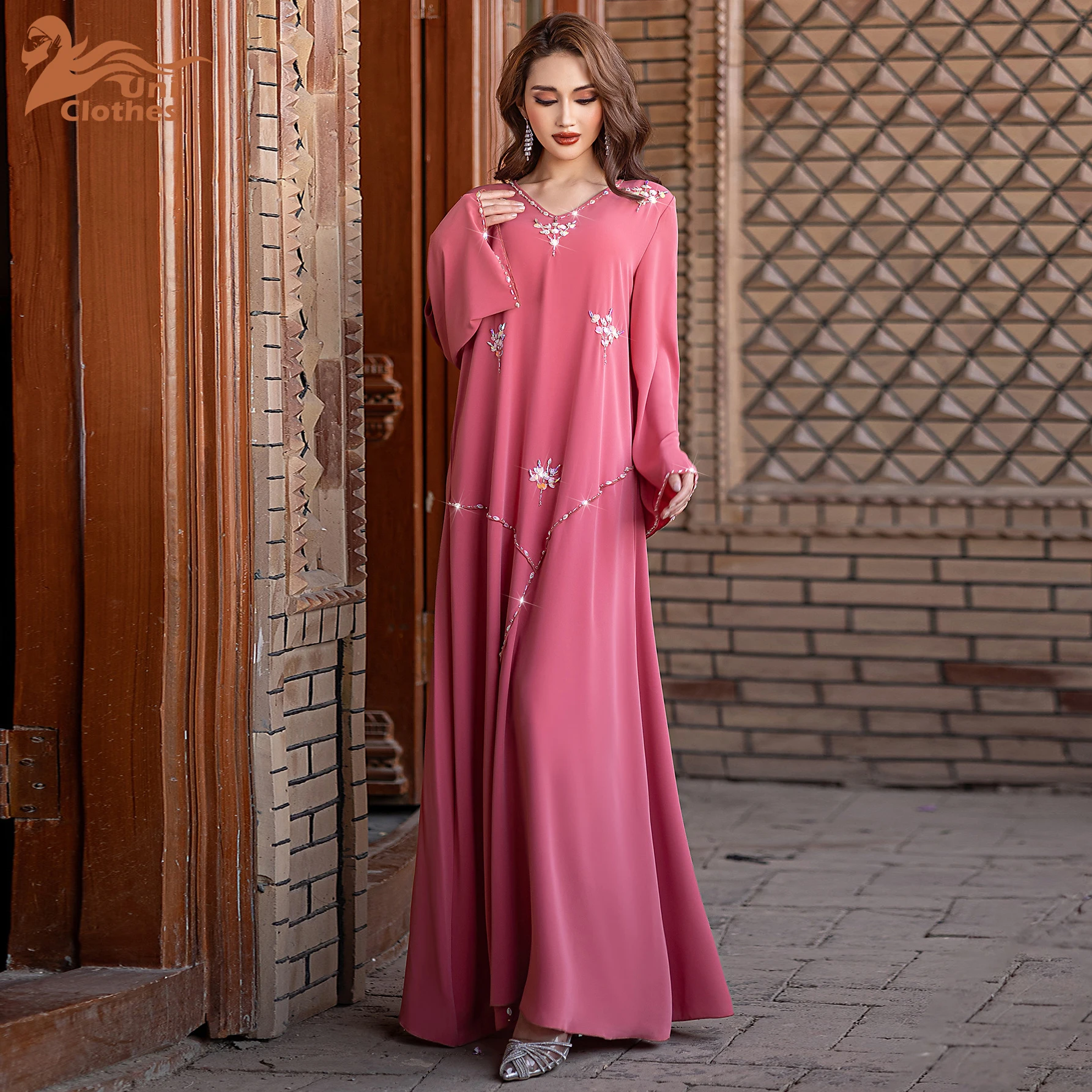 UNI Diamond Eid Party Dress for Women Abaya Dubai Muslim Chiffon Long Caftan Robe Jalabiya Ramadan Dubai Kaftan Vestidos Largos
UNI Diamond Eid Party Dress for Women Abaya Dubai Muslim Chiffon Long Caftan Robe Jalabiya Ramadan Dubai Kaftan Vestidos Largos