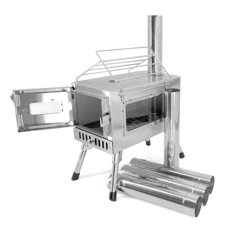 Outdoor Camping Stainless Steel Cassette Stove with Chimney Portable Barbecue Wood Stove
Outdoor Camping Stainless Steel Cassette Stove with Chimney Portable Barbecue Wood Stove