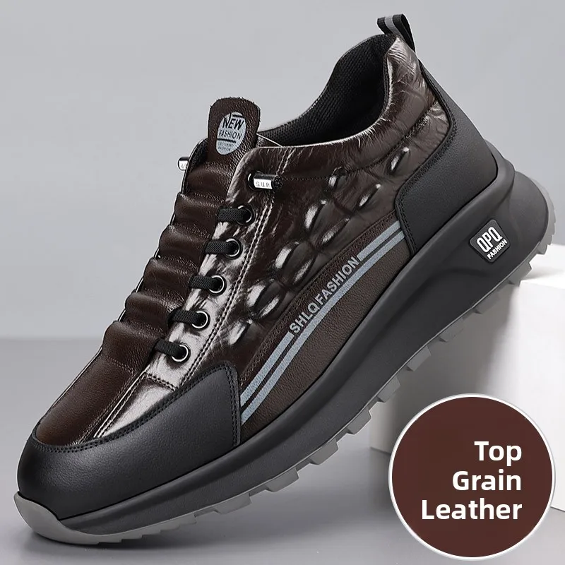 Мужская Casual oes из дышащей кожи, противоскользящая, износостойкая, Thi Bot, модная кожа с крокодиловым узором oes
Мужская Casual oes из дышащей кожи, противоскользящая, износостойкая, Thi Bot, модная кожа с крокодиловым узором oes