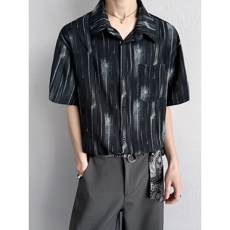 Oversized Tie Dye Stripe Shirt Men's Short Sleeve Casual Streetwear Summer 2026 Y2K Camp Shirt
Oversized Tie Dye Stripe Shirt Men's Short Sleeve Casual Streetwear Summer 2026 Y2K Camp Shirt
