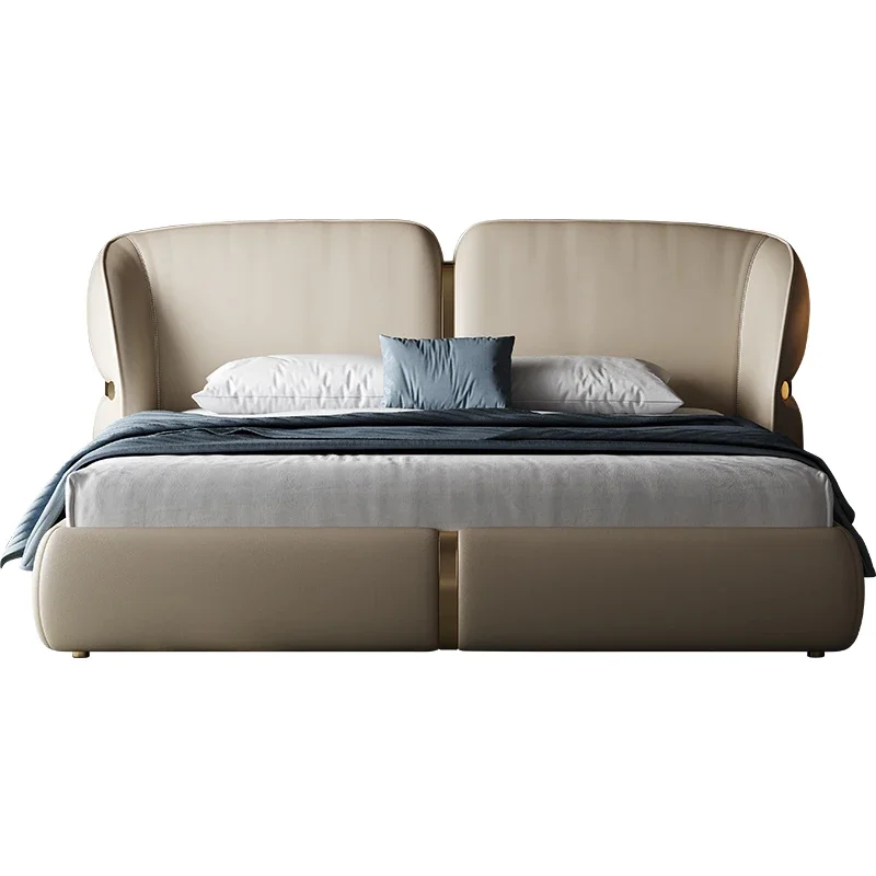 Italian Simple Double Bed Light Luxury Leather Square High Quality Bedroom Bed Aesthetics Adult Sleeping Muebles Home Furniture
Italian Simple Double Bed Light Luxury Leather Square High Quality Bedroom Bed Aesthetics Adult Sleeping Muebles Home Furniture