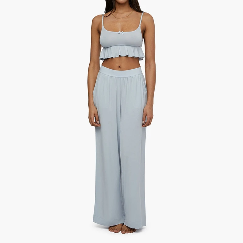 Women's Loungewear Set Y2K Vintage Plaid Print Bow Trim Square Collar Camisole + Wide Leg Long Pants Summer Sleepwear Pajamas
Women's Loungewear Set Y2K Vintage Plaid Print Bow Trim Square Collar Camisole + Wide Leg Long Pants Summer Sleepwear Pajamas