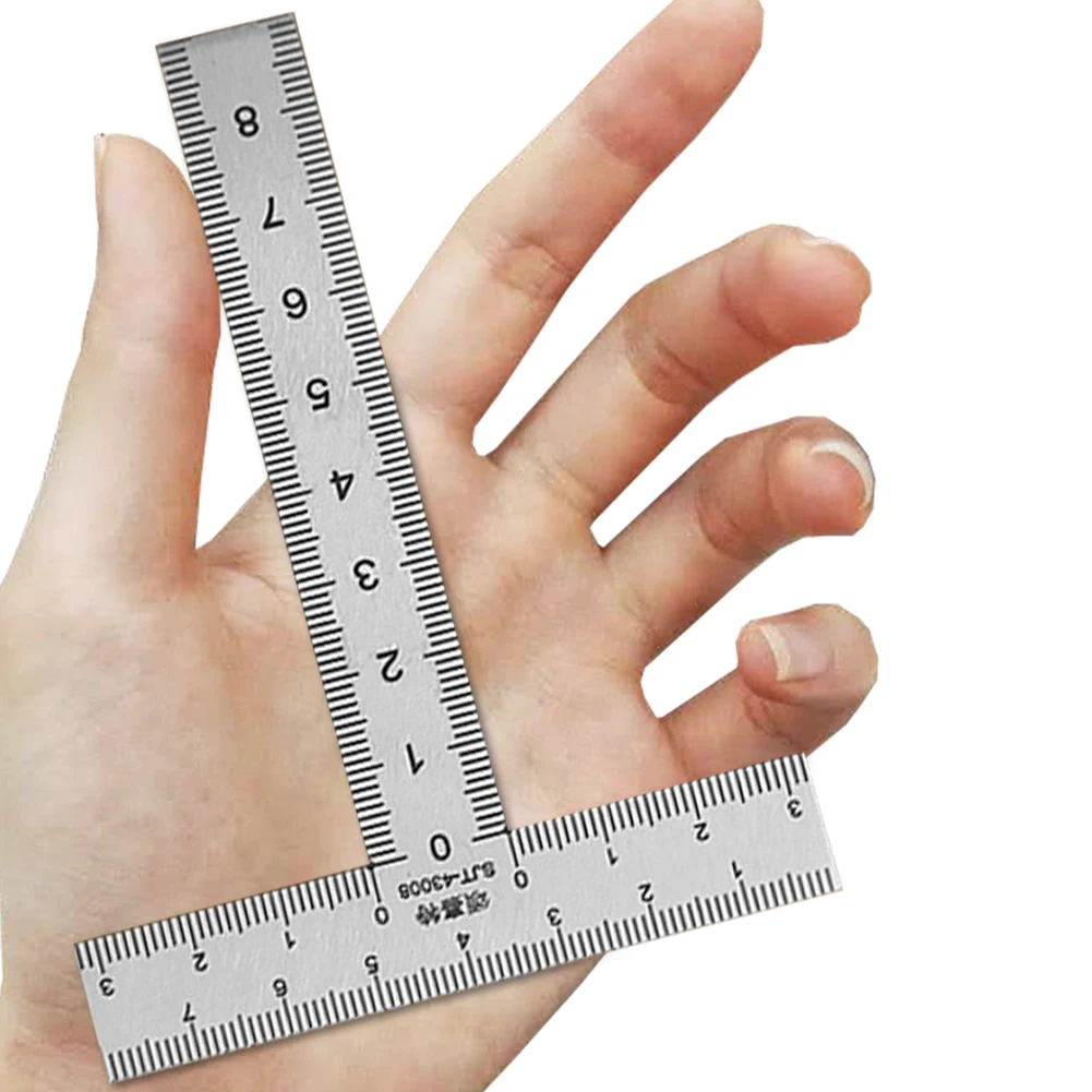 2Pcs T-Shaped Ruler Stainless Steel Building Tools Square Ruler Mini Right Angle Ruler Precision Building Framing Gauge
2Pcs T-Shaped Ruler Stainless Steel Building Tools Square Ruler Mini Right Angle Ruler Precision Building Framing Gauge