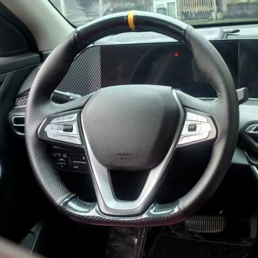 Оплетка на руль автомобиля 100% под заказ, чехол из углеродного волокна для Changan CX70 EADO CS35 Auchan CS15 CS75, интерьер автомобиля
Оплетка на руль автомобиля 100% под заказ, чехол из углеродного волокна для Changan CX70 EADO CS35 Auchan CS15 CS75, интерьер автомобиля