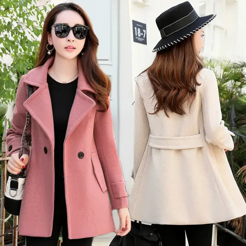Women's Woolen Coat Korean 2023 New Autumn Elegant Short Slim Wool Outerwear Female Casual Jackets Tops Female Coats Clothes
Women's Woolen Coat Korean 2023 New Autumn Elegant Short Slim Wool Outerwear Female Casual Jackets Tops Female Coats Clothes