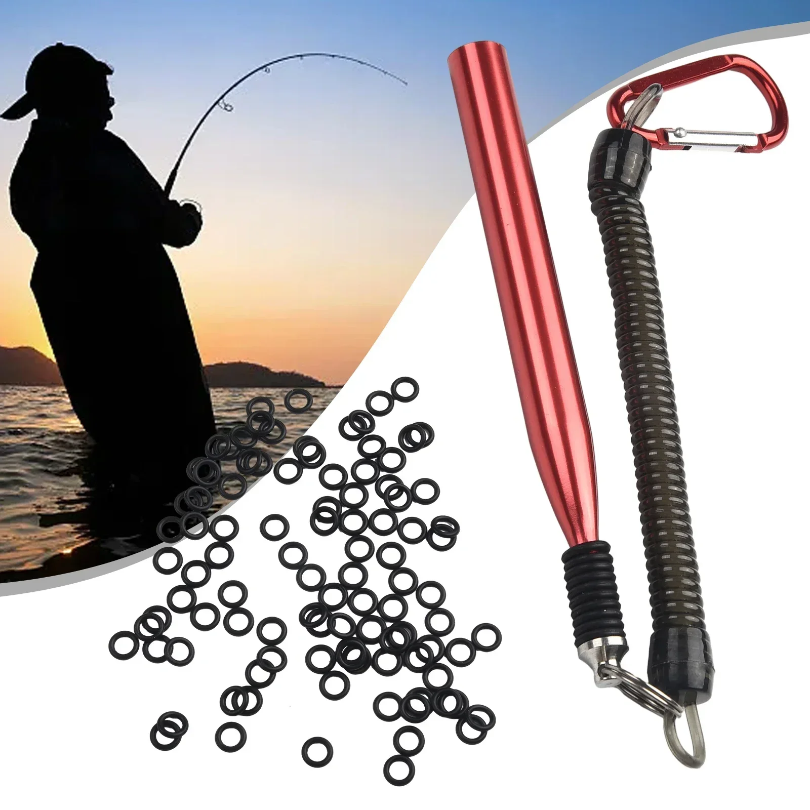 Wacky Worm Rig Tool With Carabiner 100Pcs O Rings Kits 6mm Senko O Ring Tool For Soft Baits Lures Fishing Tackle Accessories
Wacky Worm Rig Tool With Carabiner 100Pcs O Rings Kits 6mm Senko O Ring Tool For Soft Baits Lures Fishing Tackle Accessories