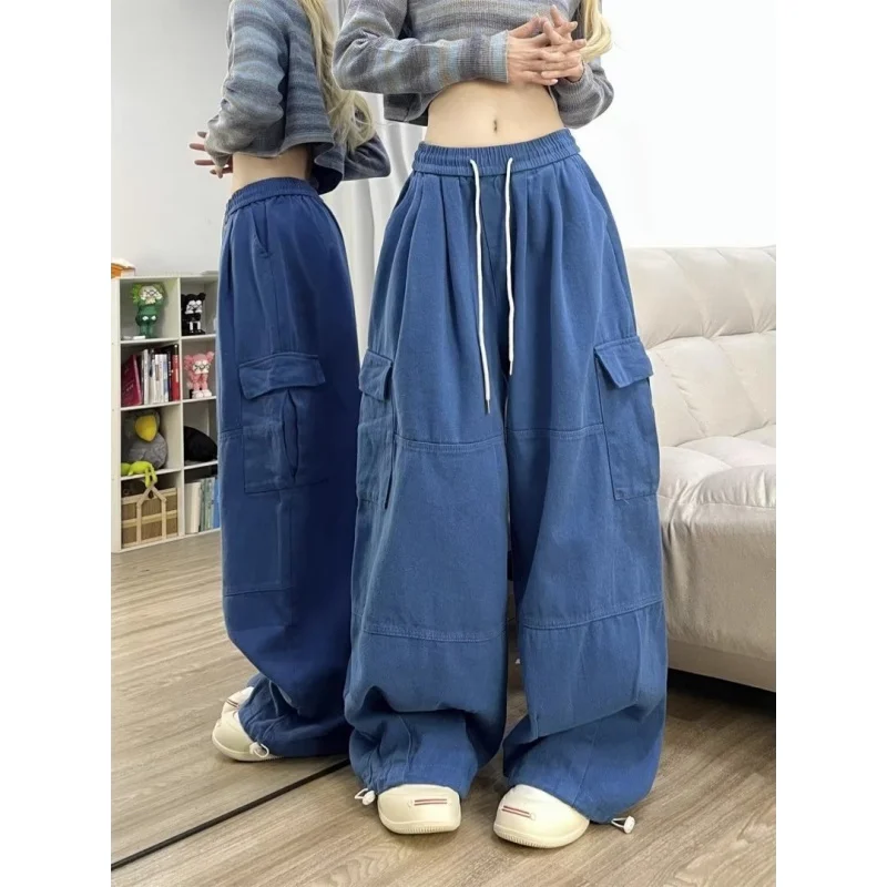 Cool Girl Dopamine Deep Blue Cargo pants Unisex Plus Size Loose Wide Leg Floor-Length Spring Summer Casual Trendy
Cool Girl Dopamine Deep Blue Cargo pants Unisex Plus Size Loose Wide Leg Floor-Length Spring Summer Casual Trendy