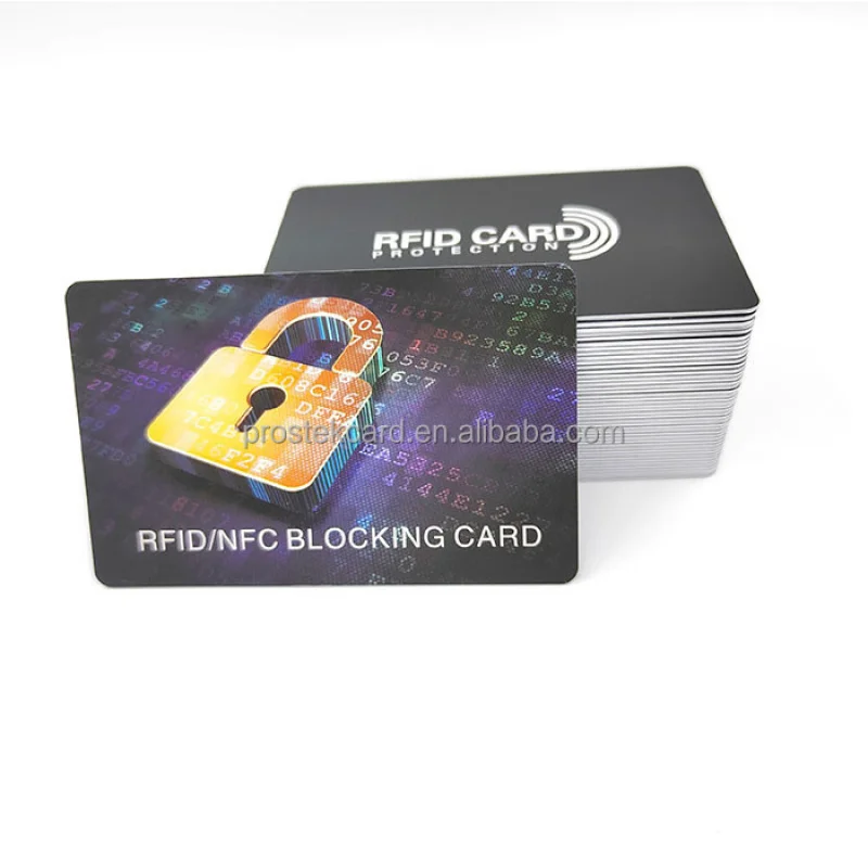 Custom Factory customized Printing Anti Skimming Protection Card Rfid Blocker Card for protect credit card
Custom Factory customized Printing Anti Skimming Protection Card Rfid Blocker Card for protect credit card