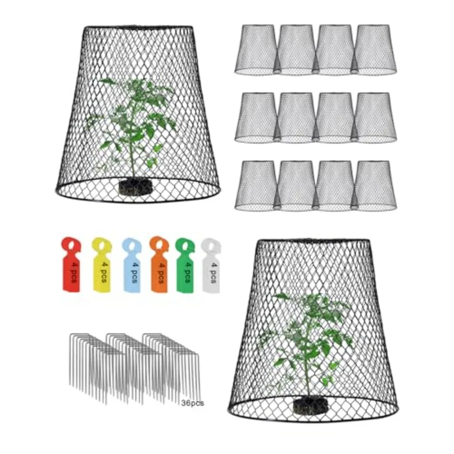 vensovo 12 Pcs Chicken Wire Cloche Plant Covers, 9 inch Metal Plant Protectors from Animals, Heavy-Duty Garden Netting to Keep
vensovo 12 Pcs Chicken Wire Cloche Plant Covers, 9 inch Metal Plant Protectors from Animals, Heavy-Duty Garden Netting to Keep