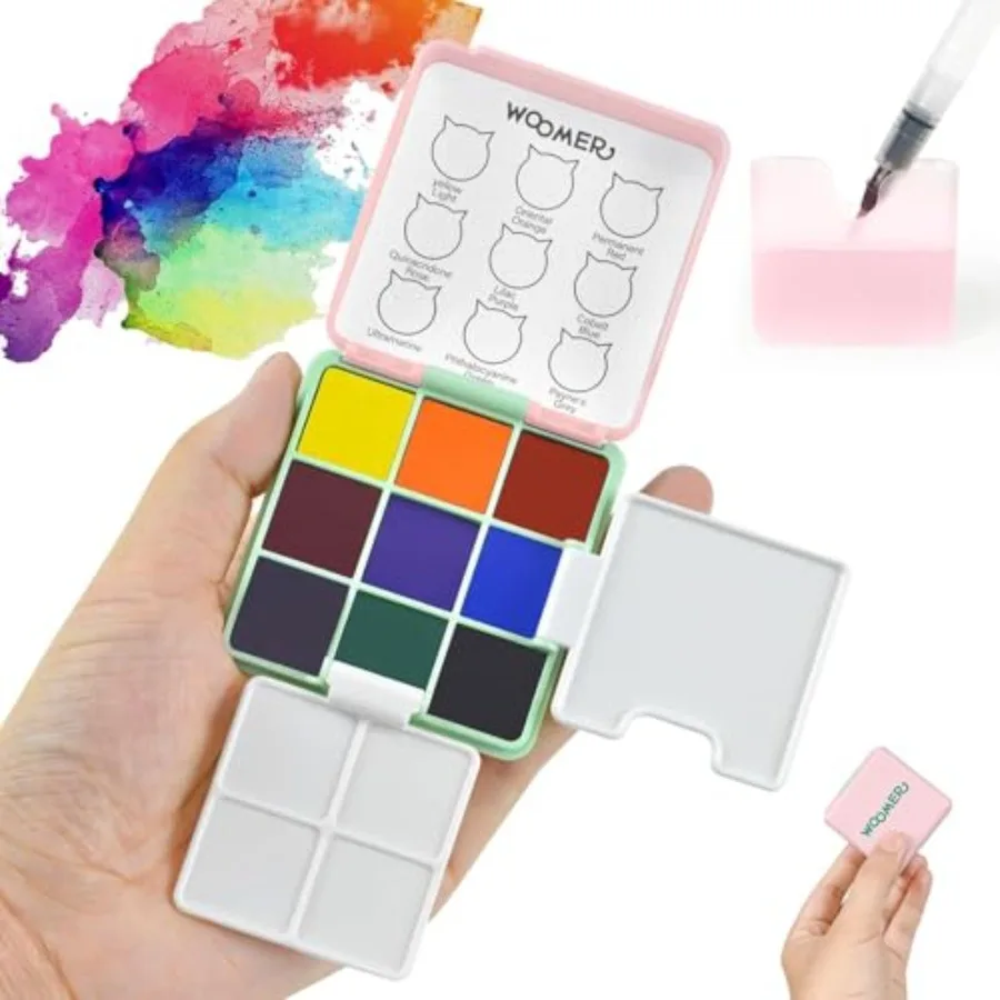Watercolor Paint Set Pocket Perfect Travel Watercolor Set 2 Foldable Watercolor Palettes for Beginner, Artists, Amateur Hobbyis
Watercolor Paint Set Pocket Perfect Travel Watercolor Set 2 Foldable Watercolor Palettes for Beginner, Artists, Amateur Hobbyis