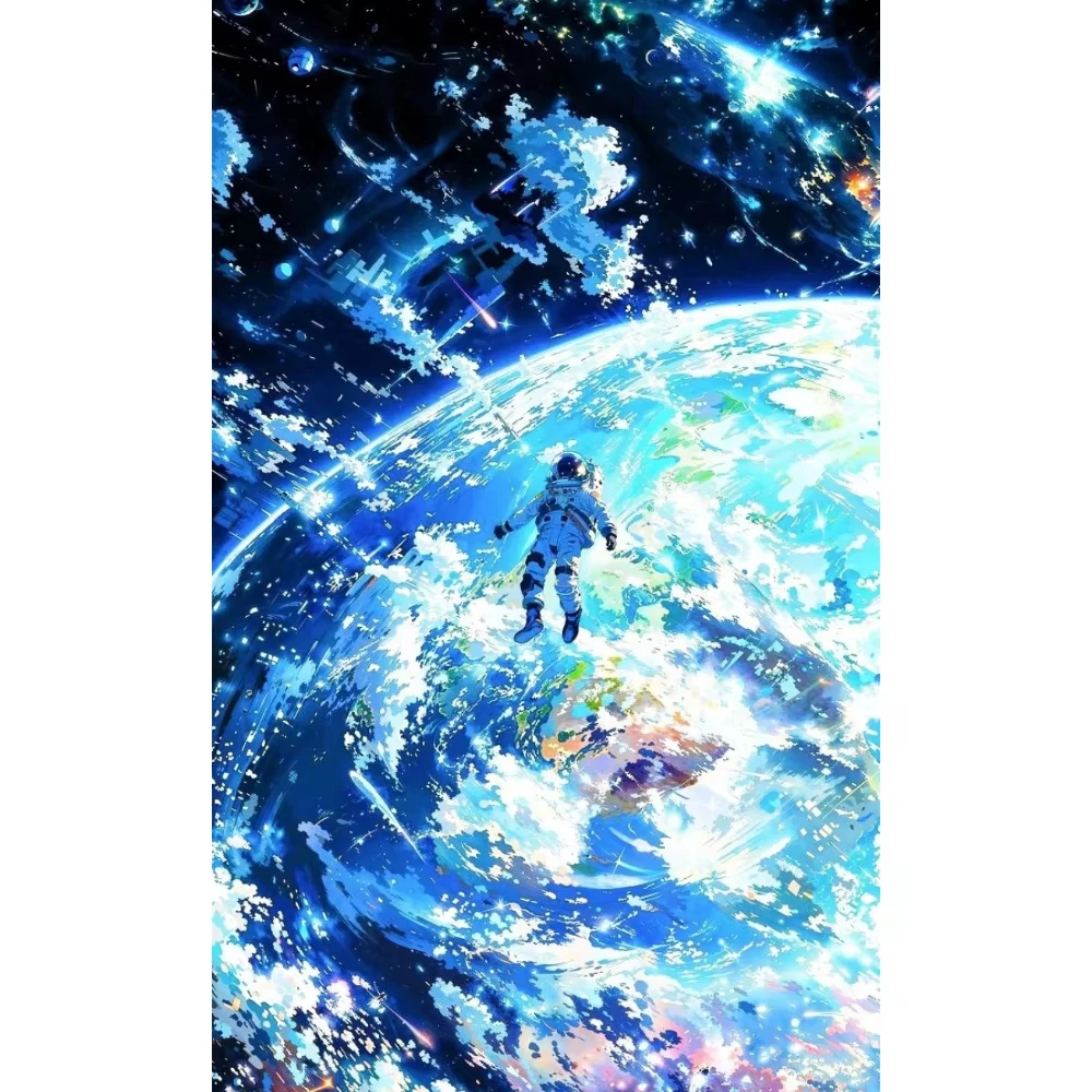 DIY Anime Astronaut Floating Near Blue Earth Starry Space Jigsaw Puzzle, Dream Cosmic Planet Galaxy Wall Decor Gift
DIY Anime Astronaut Floating Near Blue Earth Starry Space Jigsaw Puzzle, Dream Cosmic Planet Galaxy Wall Decor Gift