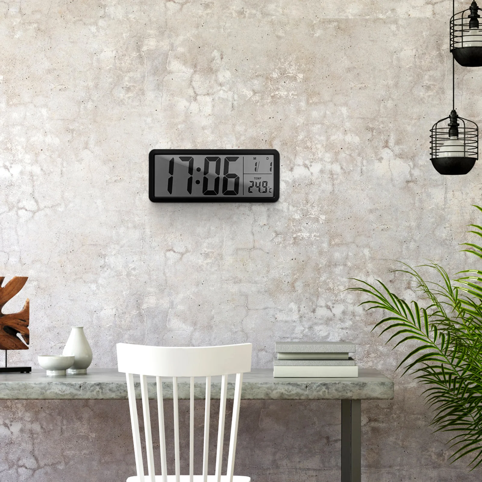 Digital Wall Clock Black Metal Led Display With Temperature Humidity Day Date Time Automatic Update Operated For
Digital Wall Clock Black Metal Led Display With Temperature Humidity Day Date Time Automatic Update Operated For