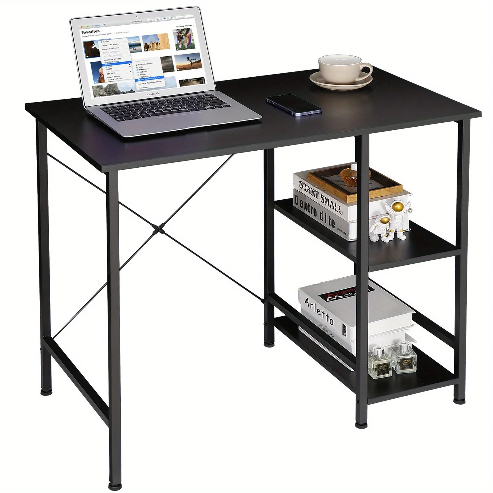 Small Computer Desk Storage Shelves Writing Desk Table Home Office Black, Modern Compact Computer Workstation for Home & Office
Small Computer Desk Storage Shelves Writing Desk Table Home Office Black, Modern Compact Computer Workstation for Home & Office