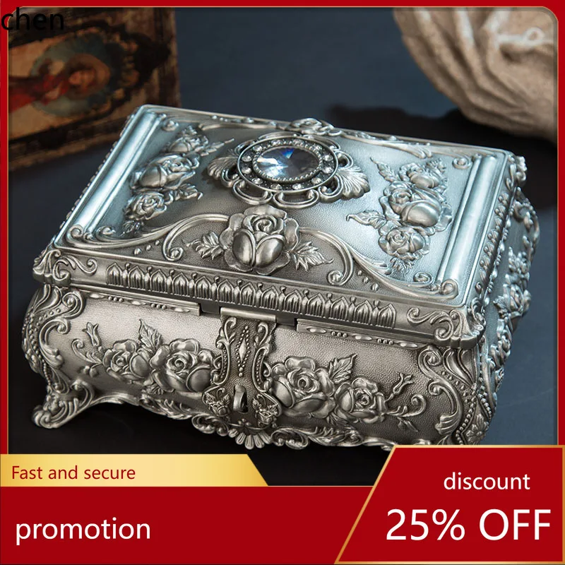 Length 28.5 Double layers Supper capacity bronze /Antique petwer jewelry storage box With diamond decor jewelry organizer Z088
Length 28.5 Double layers Supper capacity bronze /Antique petwer jewelry storage box With diamond decor jewelry organizer Z088