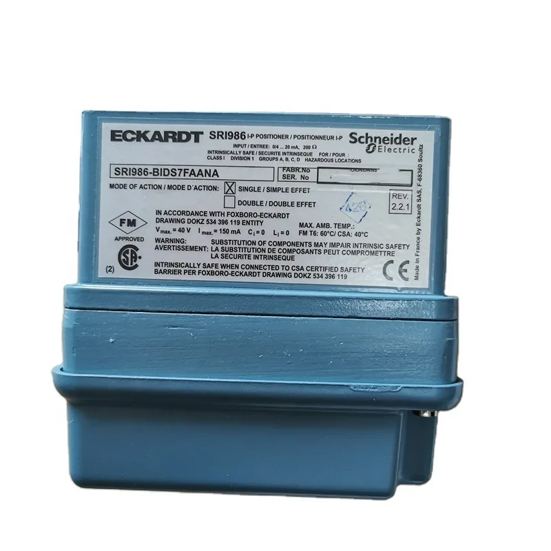 Foxboro Valve Positioner SRI986-BIDS7EAANA Stock Sales ECKARDT Positioner SRI986-BID7FAANA Schneider Electric
Foxboro Valve Positioner SRI986-BIDS7EAANA Stock Sales ECKARDT Positioner SRI986-BID7FAANA Schneider Electric