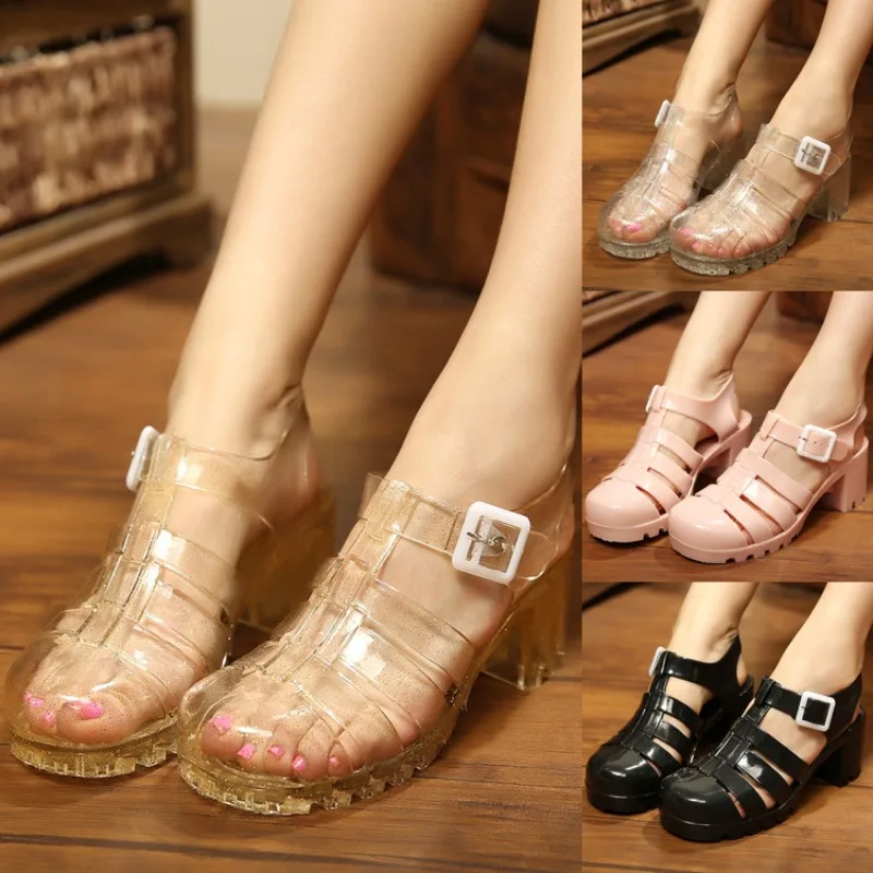 2025 Summer Women Casual Jelly Shoes Heel Women Square High Heels Transparent Platform Sandal Lady Bling Silver Sandals
2025 Summer Women Casual Jelly Shoes Heel Women Square High Heels Transparent Platform Sandal Lady Bling Silver Sandals