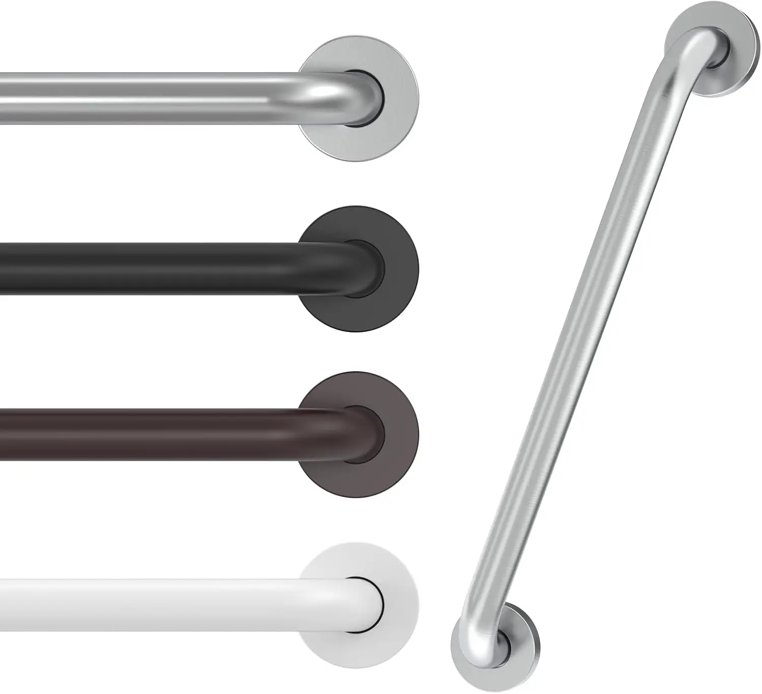 16 Inch Safety Grab Bar for Shower, Brushed Nickel, 500 lbs Capacity, Concealed Screws, Secure Bathroom Handrail for Seniors
16 Inch Safety Grab Bar for Shower, Brushed Nickel, 500 lbs Capacity, Concealed Screws, Secure Bathroom Handrail for Seniors