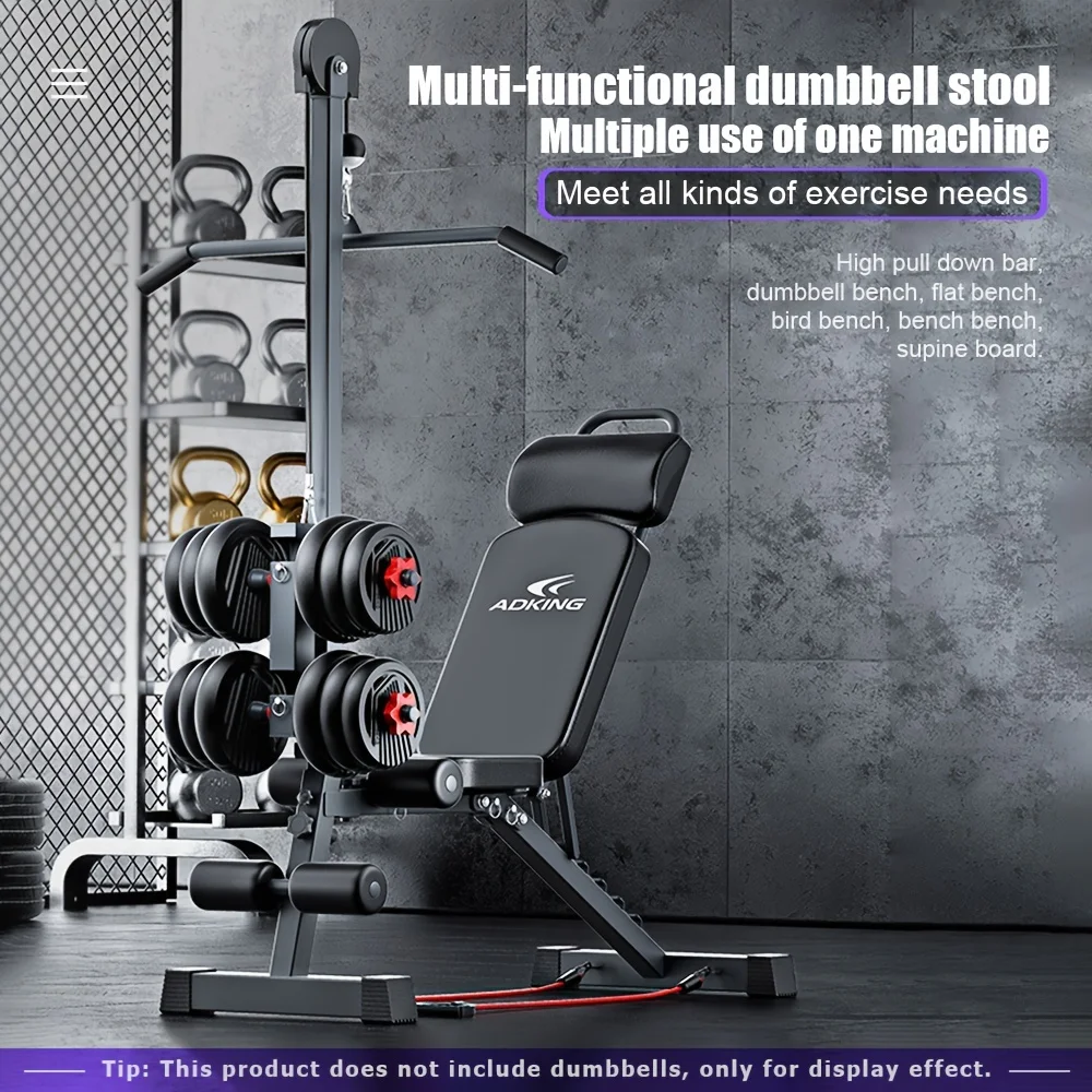 12 Usage Methods: Dumbbell Bench with High Pull Rod, Sit Up Assist, Fitness Equipment, Home Multifunctional Adjustable Exercise, Home Bird Bench (excluding Dumbbells)
12 Usage Methods: Dumbbell Bench with High Pull Rod, Sit Up Assist, Fitness Equipment, Home Multifunctional Adjustable Exercise, Home Bird Bench (excluding Dumbbells)