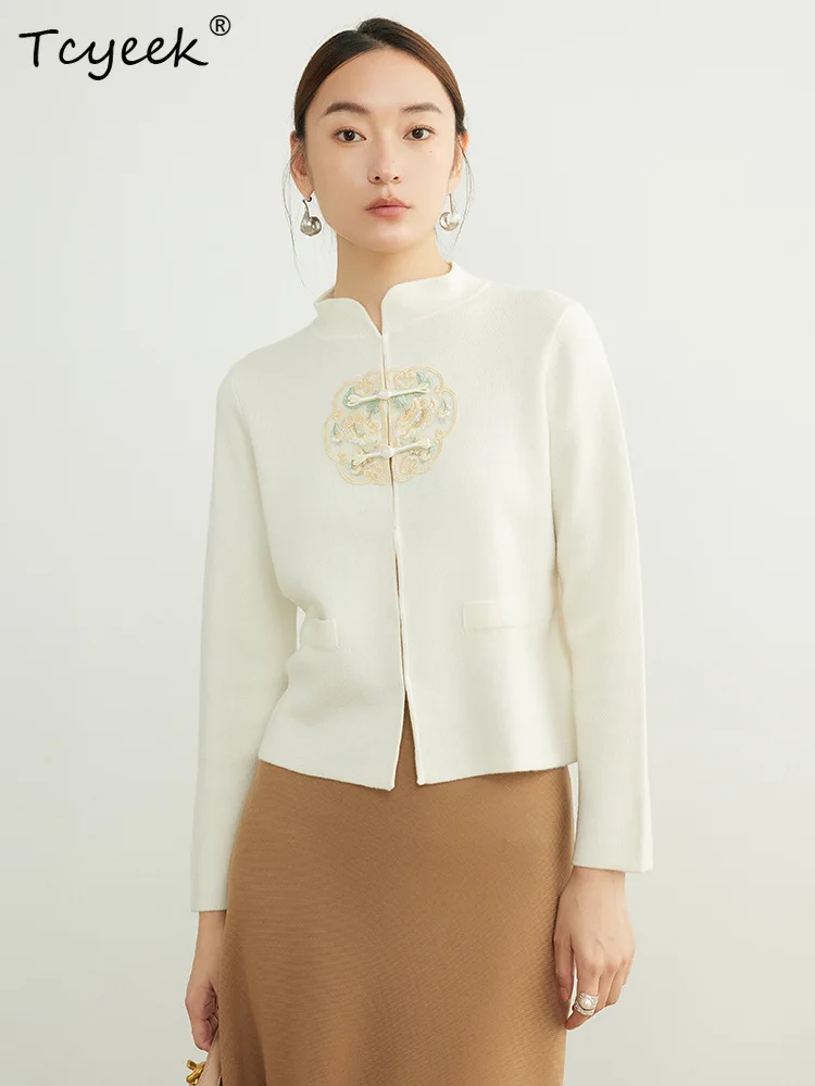 Tcyeek, элегантные кардиганы из шерсти 32,4% материала, женская вышивка с длинными рукавами, толстый свитер в стиле ретро, осень-зима C48153QC
Tcyeek, элегантные кардиганы из шерсти 32,4% материала, женская вышивка с длинными рукавами, толстый свитер в стиле ретро, осень-зима C48153QC