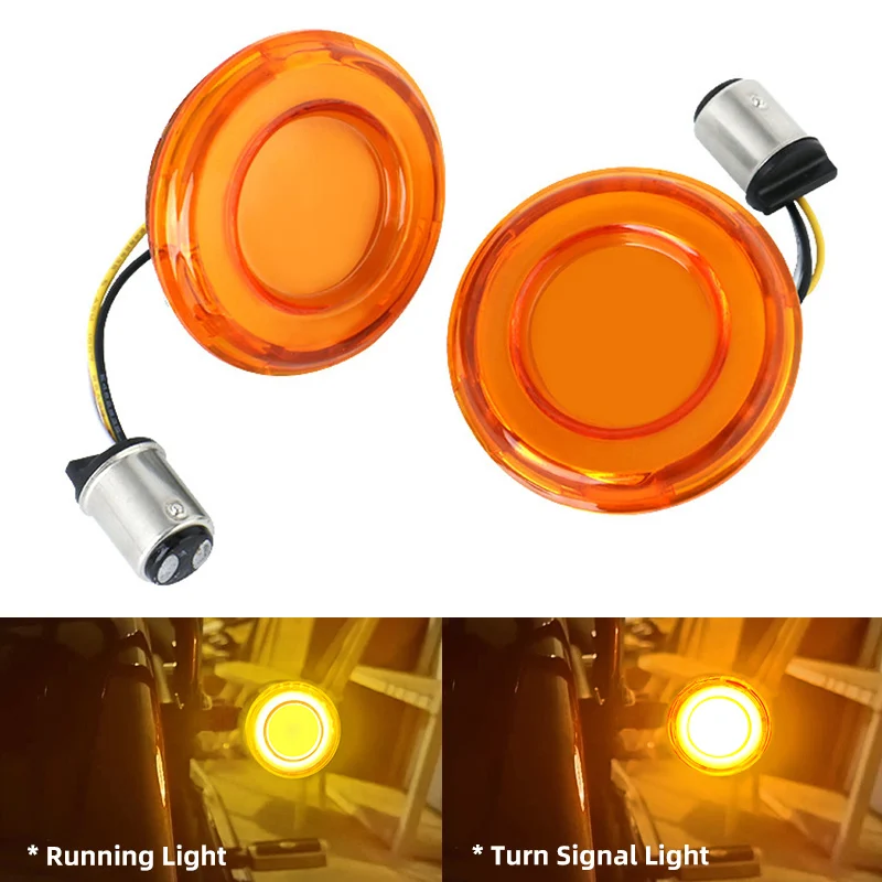 Motorcycle Yellow Front Rear Bullet Style 1157 Turn Signal Indicator Light LED For Harley Sportster XL883 1200 X48 72 Dyna 02-21
Motorcycle Yellow Front Rear Bullet Style 1157 Turn Signal Indicator Light LED For Harley Sportster XL883 1200 X48 72 Dyna 02-21