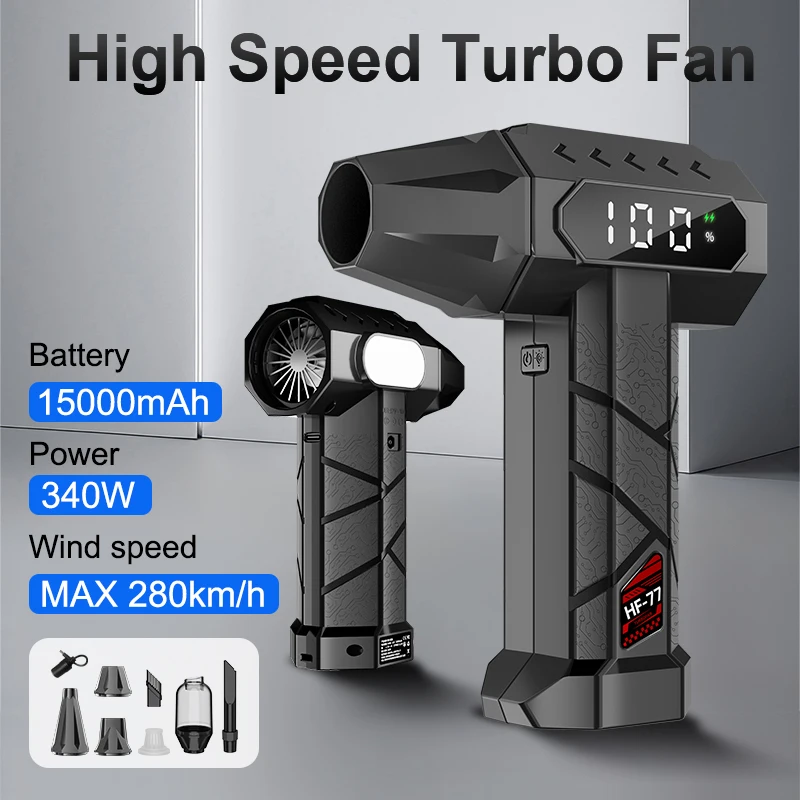 1,200,000 RPM Turbo Jet Fan, 340W Cordless Vacuum Cleaner, 760g Air Pressure, High-Speed Brushless Motor Driven, LED Lighting
1,200,000 RPM Turbo Jet Fan, 340W Cordless Vacuum Cleaner, 760g Air Pressure, High-Speed Brushless Motor Driven, LED Lighting