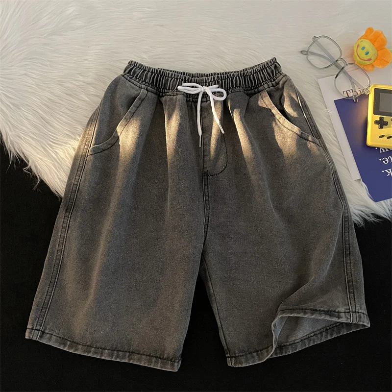 Summer Thin Fashion Brand Men's Denim Shorts Five-Point Casual Loose Straight Leg Jeans Washed out Style Teenager's Casual Wear
Summer Thin Fashion Brand Men's Denim Shorts Five-Point Casual Loose Straight Leg Jeans Washed out Style Teenager's Casual Wear