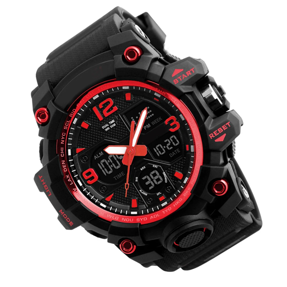 Digital Waterproof Sports Watch Men Wristwatch 50M Water Resistant Outdoor Watches Night Light Timer Alarm Display Week Bathing
Digital Waterproof Sports Watch Men Wristwatch 50M Water Resistant Outdoor Watches Night Light Timer Alarm Display Week Bathing