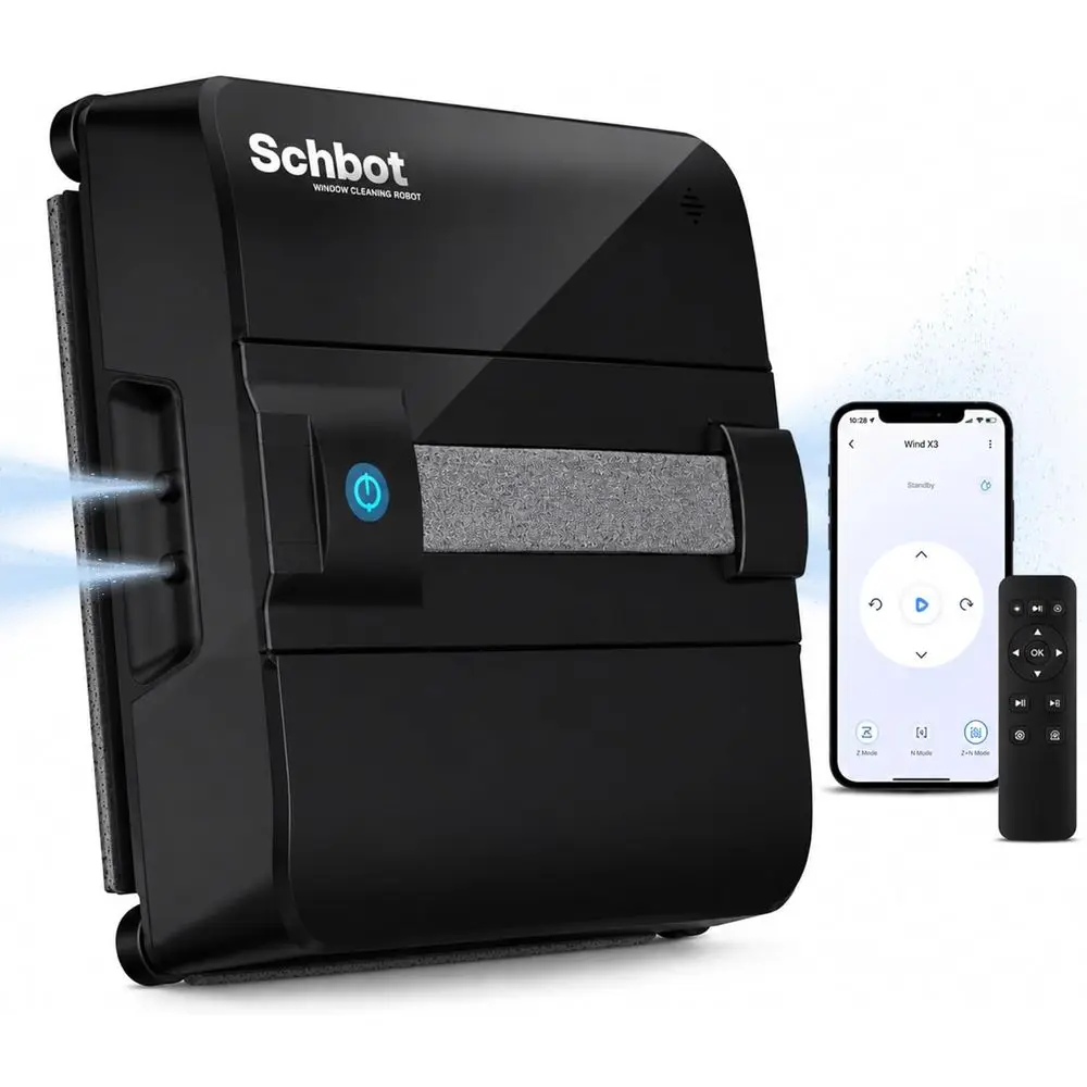 Wind X3 2026 Window Cleaning Robot – Black Robot Window Cleaner with Automatic Spray unction, Suitable or Small and Big Windows
Wind X3 2026 Window Cleaning Robot – Black Robot Window Cleaner with Automatic Spray unction, Suitable or Small and Big Windows