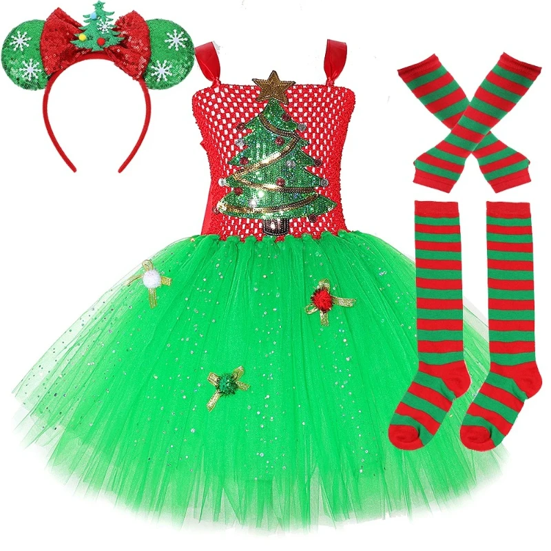 Sparkly Green Red Christmas Tree Costumes for Girls New Years Carnival Ballet Tutus Dress Outfit for Kids Xmas Festival Clothes
Sparkly Green Red Christmas Tree Costumes for Girls New Years Carnival Ballet Tutus Dress Outfit for Kids Xmas Festival Clothes