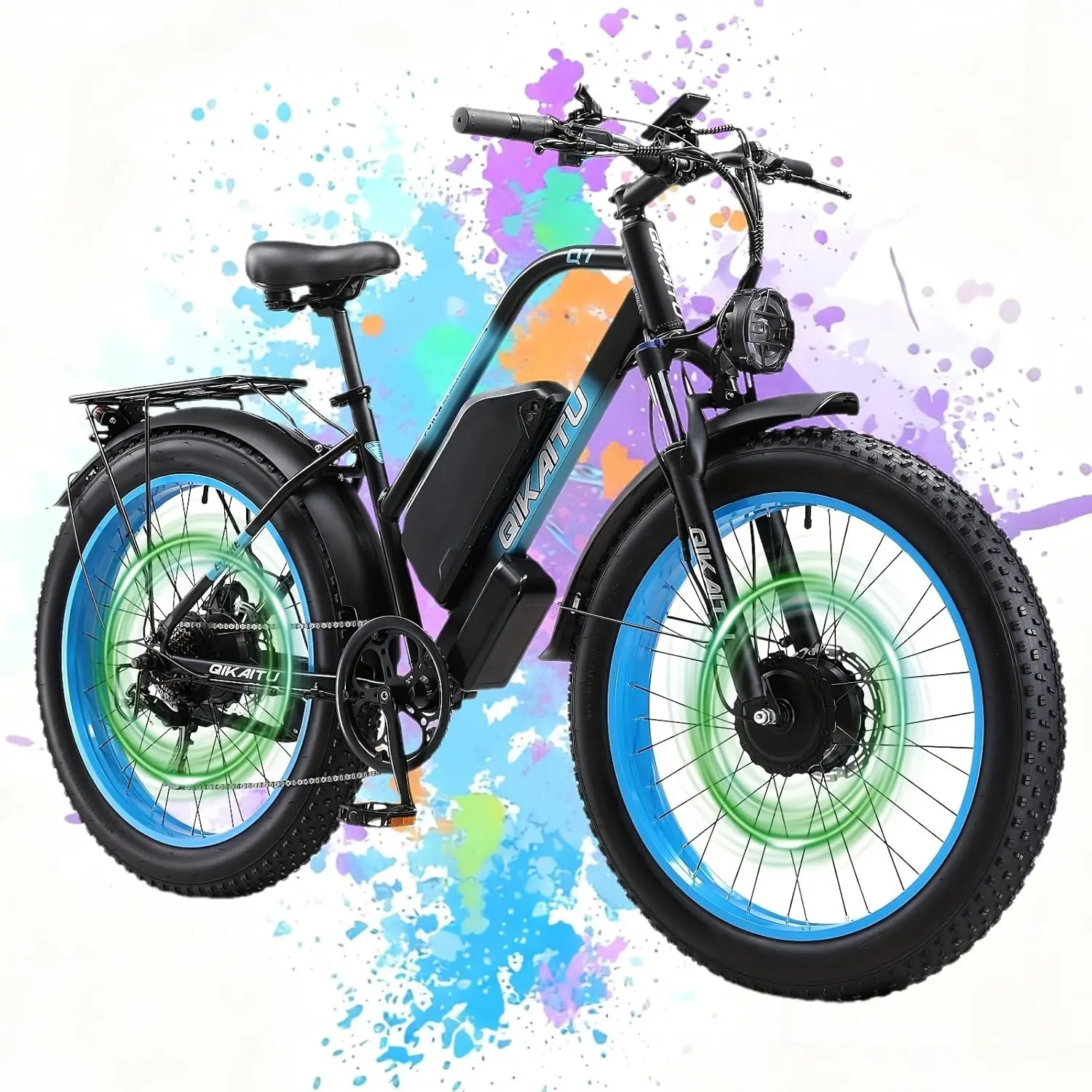 Q7 Peak 4000W Electric Bike for Adults - Dual Motor, 48V 22.4Ah Battery 24'' x 4'' Fat Tire Electric Bike, 38MPH 80Mile, Custom
Q7 Peak 4000W Electric Bike for Adults - Dual Motor, 48V 22.4Ah Battery 24'' x 4'' Fat Tire Electric Bike, 38MPH 80Mile, Custom